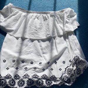 Off the shoulder top with ruffle